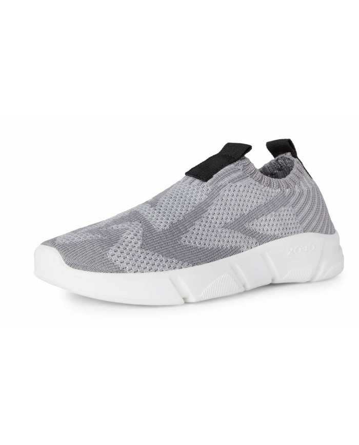 SNEAKERS GEOX BAMBINO J ARIL B. A - TESS. A MAGLIA   GREY/BLACK J25DMA 0006K C0043