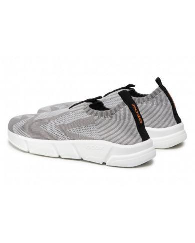 SNEAKERS GEOX BAMBINO J ARIL B. A - TESS. A MAGLIA   GREY/BLACK J25DMA 0006K C0043