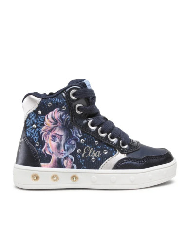 SNEAKERS ALTA GEOX BAMBINA SKYLIN  TEX PRL GBK NAVY PLATINUM FROZEN J268WE 0ANAJ C4256