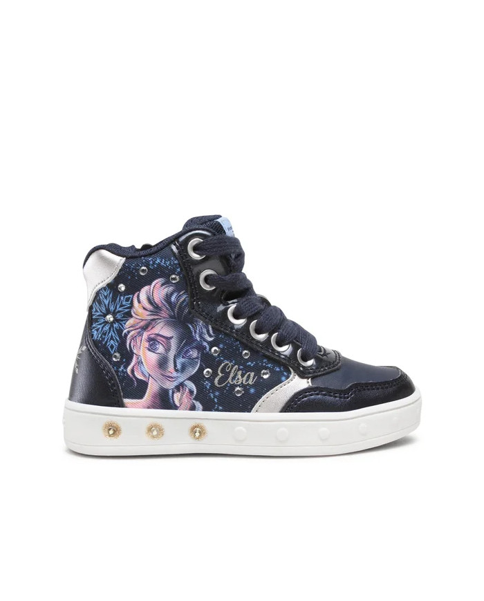 SNEAKERS ALTA GEOX BAMBINA SKYLIN  TEX PRL GBK NAVY PLATINUM FROZEN J268WE 0ANAJ C4256