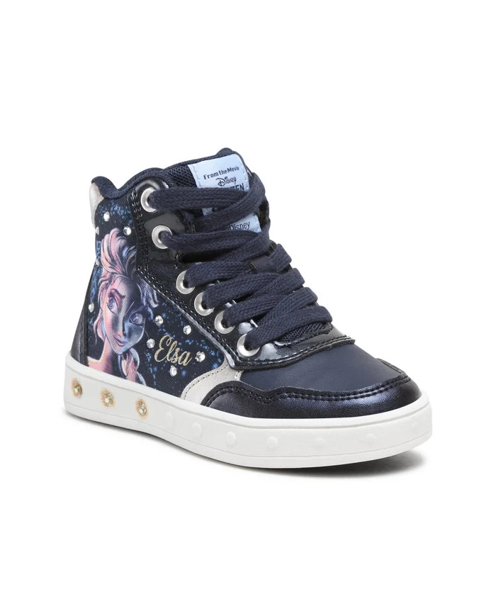 SNEAKERS ALTA GEOX BAMBINA SKYLIN  TEX PRL GBK NAVY PLATINUM FROZEN J268WE 0ANAJ C4256