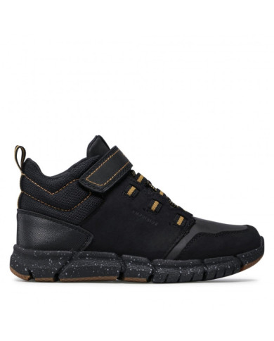 SNEAKERS GEOX BAMBINO J FLEXYPER B.B ABX A - NBK+NYL BLACK/DK YELLOW TG: 36-39 J949XA 032FU C9241/B