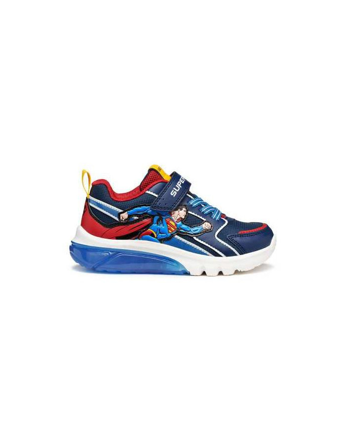 SNEAKERS GEOX BAMBINO J CIBERDRON SUPERMAN BLUE/RED J56LBD 05411 C0200/B