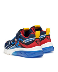SNEAKERS GEOX BAMBINO J CIBERDRON SUPERMAN BLUE/RED J56LBD 05411 C0200/B