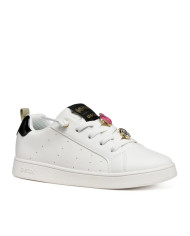 SNEAKERS GEOX BAMBINA  J ECLYPER A - VIT.SINT.   WHITE J56LRA 000BC C1000/A