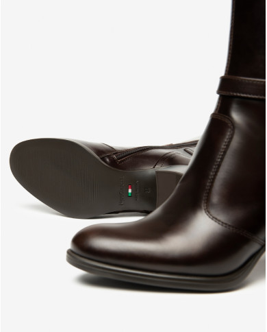 STIVALI NEROGIARDINI DONNA MANOLETE T.DI MORO TR CAPUA TACCO 7CM I514651D/300