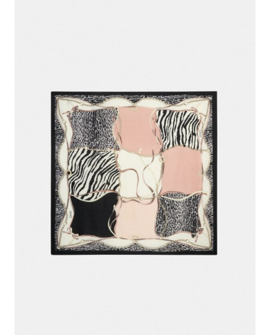 FOULARD  LIU JO DONNA RIBBON ANIMALIER 120X120 BLACK 2F5083 T0300 22222