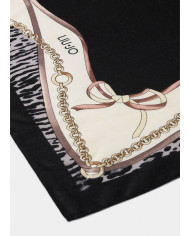 FOULARD  LIU JO DONNA RIBBON ANIMALIER 120X120 BLACK 2F5083 T0300 22222