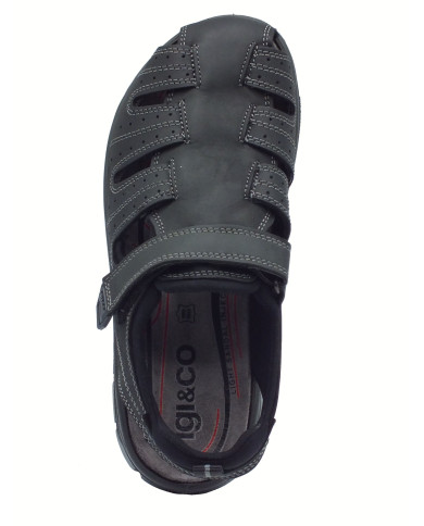 SANDALO IGI&CO UOMO NABUK INGR.SCHI NERO 7645100