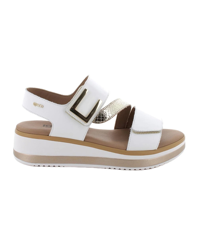 SANDALO CON ZEPPA IGI&CO NAPPA SOFT BIANCO 7687622