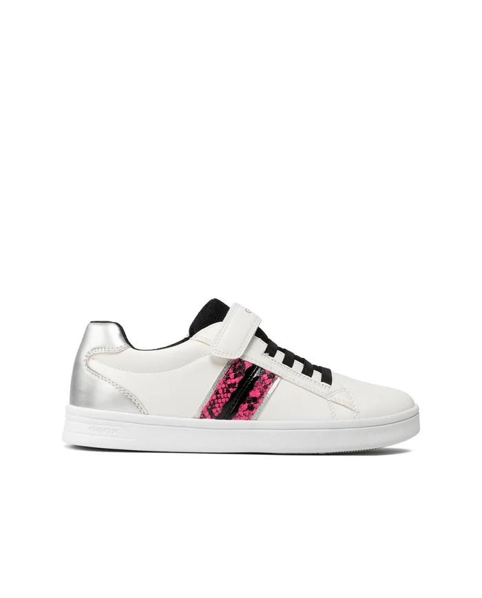 SNEAKERS GEOX BAMBINA J DJROCK G. B SYNT.LEA WHITE/FLUOFUCHSIA J254MB 000BC C1441