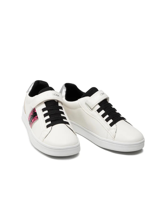 SNEAKERS GEOX BAMBINA J DJROCK G. B SYNT.LEA WHITE/FLUOFUCHSIA J254MB 000BC C1441
