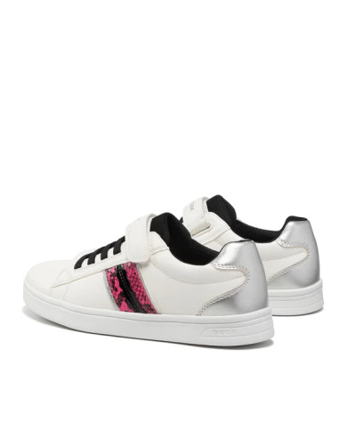 SNEAKERS GEOX BAMBINA J DJROCK G. B SYNT.LEA WHITE/FLUOFUCHSIA J254MB 000BC C1441