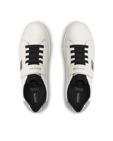 SNEAKERS GEOX BAMBINA J DJROCK G. B SYNT.LEA WHITE/FLUOFUCHSIA J254MB 000BC C1441