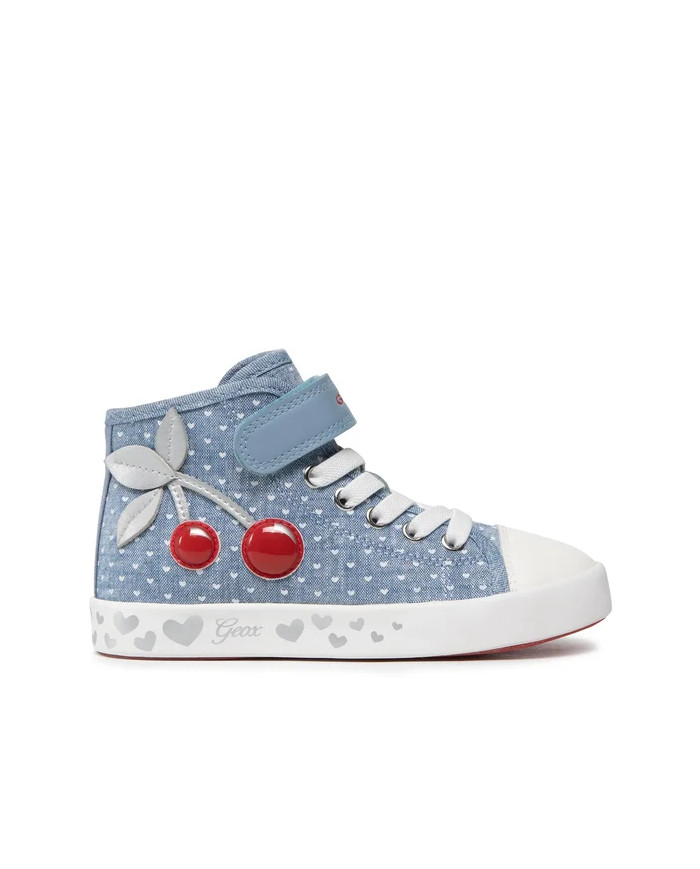 SNEAKERS GEOX BAMBINA J CIAK G. A-PRINT.JEANS+TEXT LT AVIO J9204A 0SB11 C4348