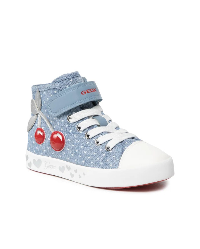 SNEAKERS GEOX BAMBINA J CIAK G. A-PRINT.JEANS+TEXT LT AVIO J9204A 0SB11 C4348