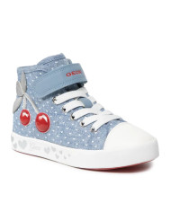 SNEAKERS GEOX BAMBINA J CIAK G. A-PRINT.JEANS+TEXT LT AVIO J9204A 0SB11 C4348