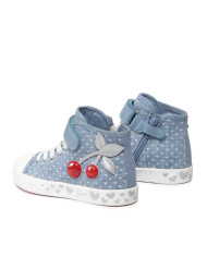 SNEAKERS GEOX BAMBINA J CIAK G. A-PRINT.JEANS+TEXT LT AVIO J9204A 0SB11 C4348