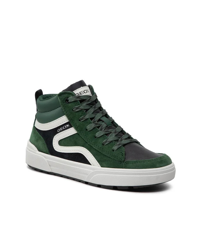 SNEAKERS ALTA GEOX BAMBINO J WEEMBLE B. B-SUEDE+SYN.LEA  GREEN/BLACK J26HAB 022BC C0214