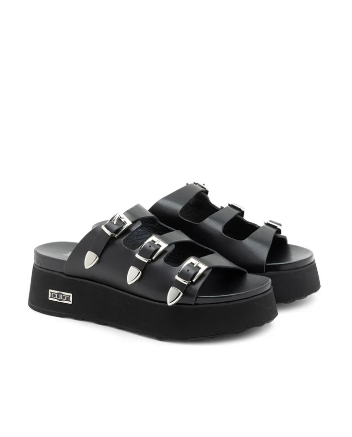 SANDALI CON SEPPA CULT DONNA JANIS 4739 SANDAL W LEATHER BLACK CLW473900 