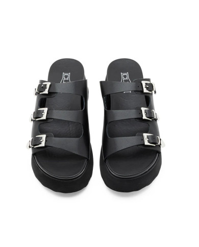 SANDALI CON SEPPA CULT DONNA JANIS 4739 SANDAL W LEATHER BLACK CLW473900 