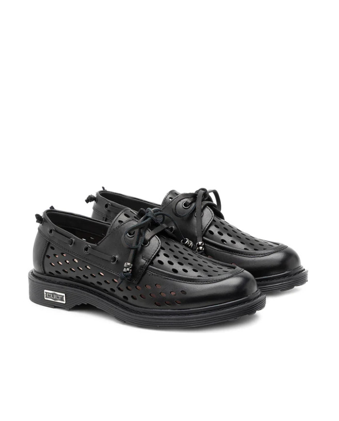 MOCASSINO CULT DONNA SABBATH 4710 LOW W PERF.LEAT/LEAT. BLACK CLW471001 