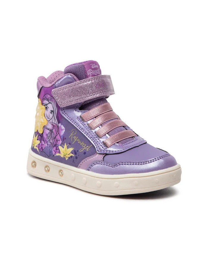 SNEAKERS ALTA GEOX BAMBINA SKYLIN LILAC/YELLOW J268WG 0ANKN C8064