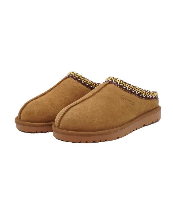 SLIPERS GARDINI SPIRIT DONNA JESSICA COLOR CAMEL IN PELLE SCAMOSCIATA GS476CAMEL