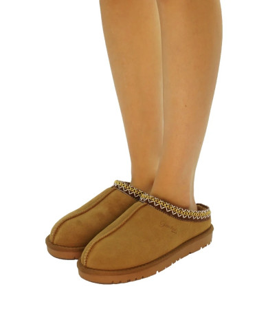 SLIPERS GARDINI SPIRIT DONNA JESSICA COLOR CAMEL IN PELLE SCAMOSCIATA GS476CAMEL