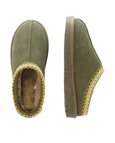 SLIPERS GARDINI SPIRIT DONNA JESSICA COLOR VERDE OLIVA IN PELLE SCAMOSCIATA GS476OLIVE
