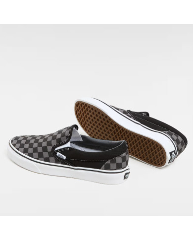 SNEAKERS VANS UNISEX CLASSIC SLIP-ON CHBD BLKPW,  MEDIUM BLACK/PEWTER