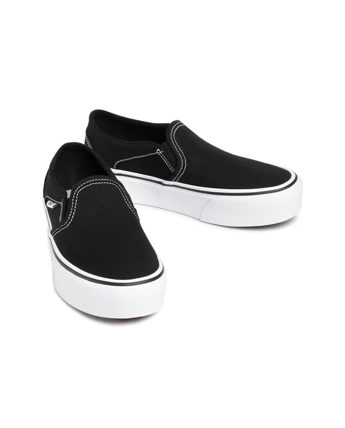 SNEAKERS VANS DONNA ASHER PLATFORM SLIP-ON BLACK VN0A3WNN3SY1