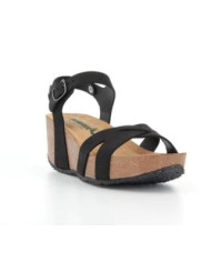 BIONATURA SANDALO DONNA CON ZEPPA 24 FREGENE IMB. NABUK NERO 24FREGE-I-NABNE