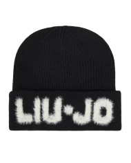 BERRETTO LIU JO DONNA BEANIE CON TAG NERO LANA 2F5059 M0300 22222