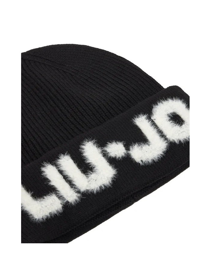 BERRETTO LIU JO DONNA BEANIE CON TAG NERO LANA 2F5059 M0300 22222