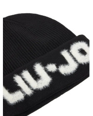 BERRETTO LIU JO DONNA BEANIE CON TAG NERO LANA 2F5059 M0300 22222