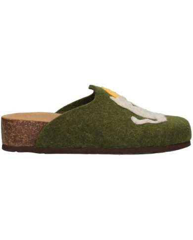 CIABATTA BIONATURA DONNA  12 GATTI FELTRO VERDE 12GAT20-I-FELV74