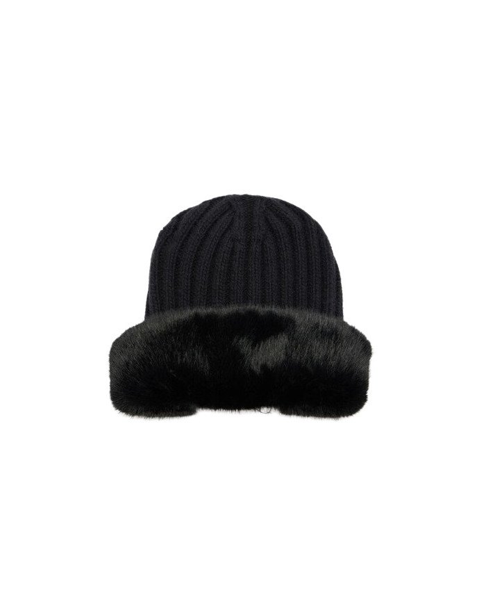 BERRETTO LIU JO DONNA BEANIE IN MAGLIA MISTO ANGORA NERO 2F5044 M0300 22222