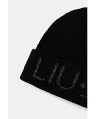 BERRETTO LIU JO DONNA BEANIE LOGO LUREX NERO 2F5020 M0300 22222