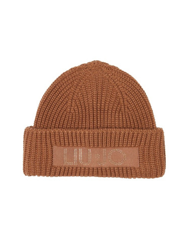 BERRETTO LIU JO DONNA CON PATCH RICAMATA LOGO CAMMELLO 2F3041 M0300 00070
