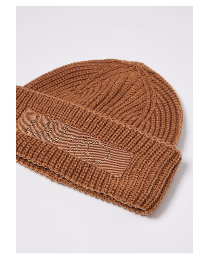 BERRETTO LIU JO DONNA CON PATCH RICAMATA LOGO CAMMELLO 2F3041 M0300 00070