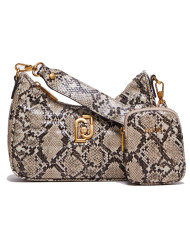 BORSA LIU JO DONNA A SPALLA PITONATA IN PU CON CHARM PORTAMONETE AF3123 E0026 03R14