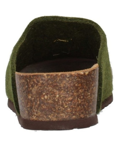 CIABATTA BIONATURA DONNA  12 GATTI FELTRO VERDE 12GAT20-I-FELV74