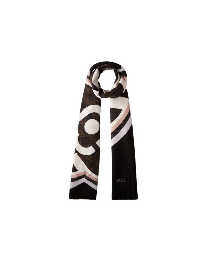 FOULARD  LIU JO DONNA STOLA PORTALOGO 70X180 BLACK 2F5082 T0300 22222