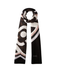 FOULARD  LIU JO DONNA STOLA PORTALOGO 70X180 BLACK 2F5082 T0300 22222
