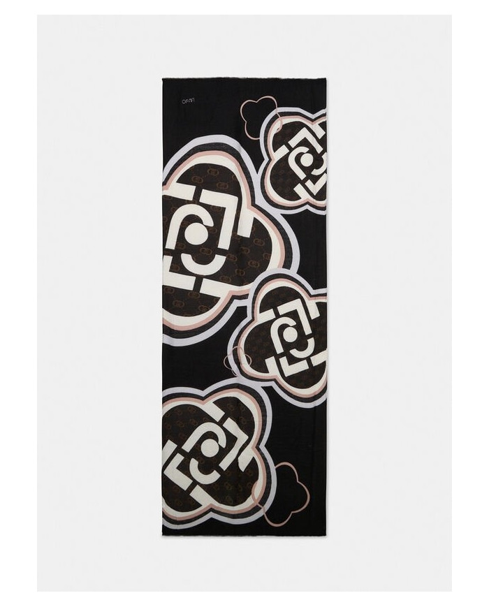 FOULARD  LIU JO DONNA STOLA PORTALOGO 70X180 BLACK 2F5082 T0300 22222