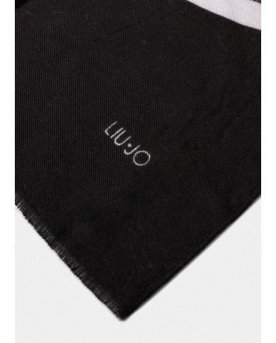 FOULARD  LIU JO DONNA STOLA PORTALOGO 70X180 BLACK 2F5082 T0300 22222