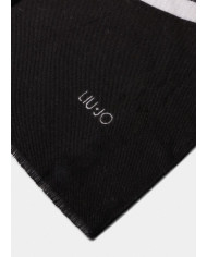 FOULARD  LIU JO DONNA STOLA PORTALOGO 70X180 BLACK 2F5082 T0300 22222