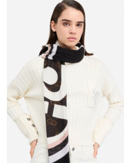 FOULARD  LIU JO DONNA STOLA PORTALOGO 70X180 BLACK 2F5082 T0300 22222