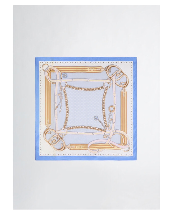 FOULARD  LIU JO DONNA STOLA STRIPED TAPEBLU 120x120CM 2A5041 T0300 73936